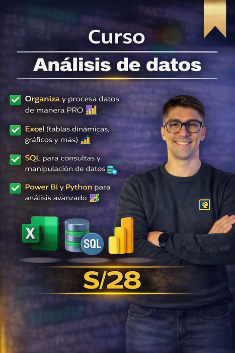 Curso Completo Análisis de datos ( Excel, SQL, Power Bi, Python )
